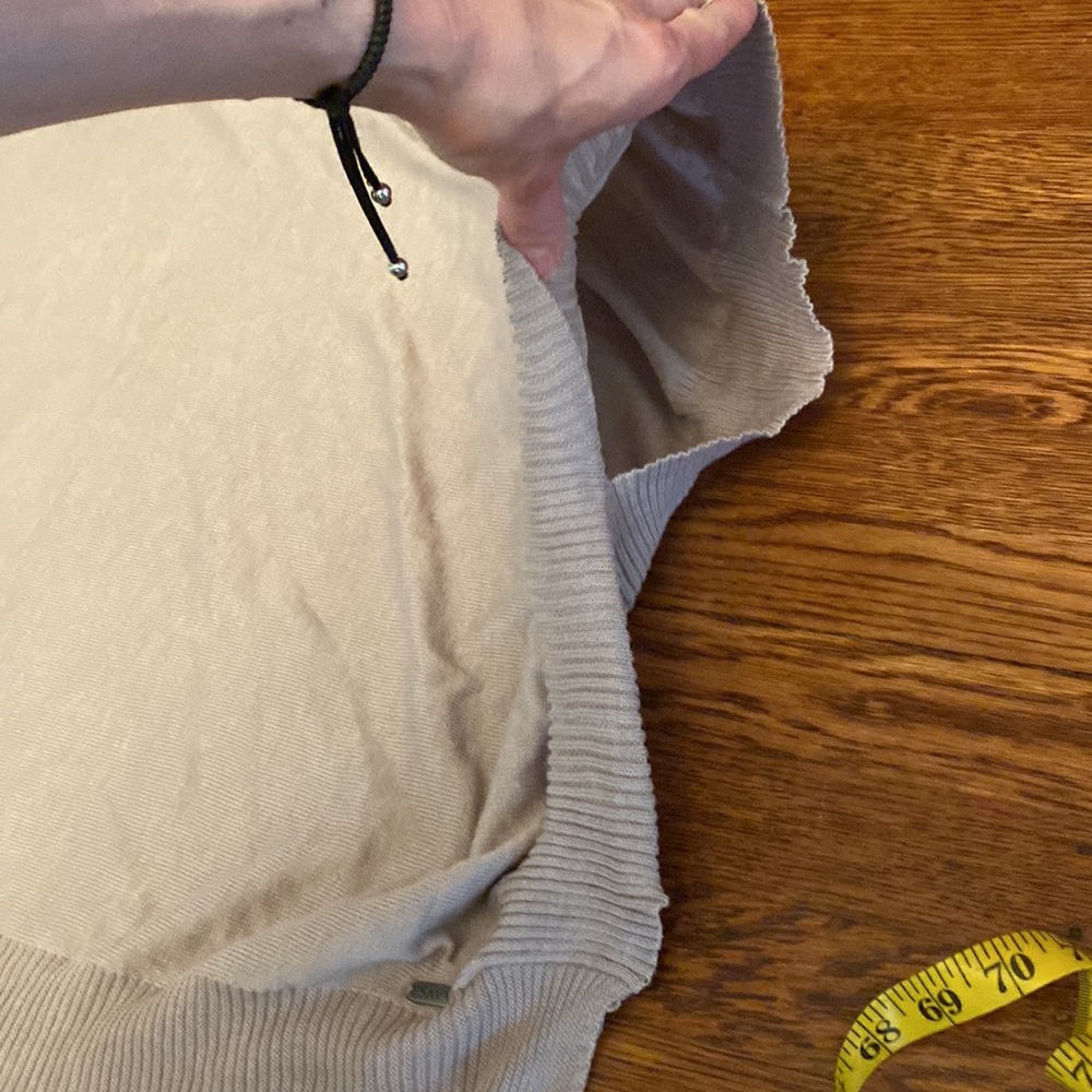 SAVVI C9 SM/MD Tan Turtle Neck Poncho Sweater - Picture 8 of 9